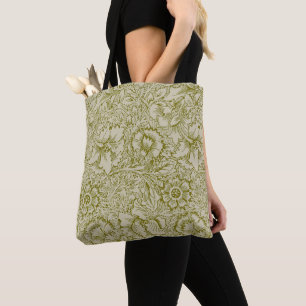 William Morris Poppy Classic Floral Green Tasche