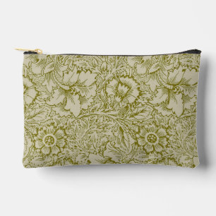 William Morris Poppy Classic Floral Green Zubehörtasche