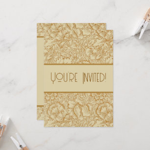 William Morris Poppy Floral Wallpaper Einladung