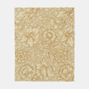 William Morris Poppy Floral Wallpaper Fleecedecke