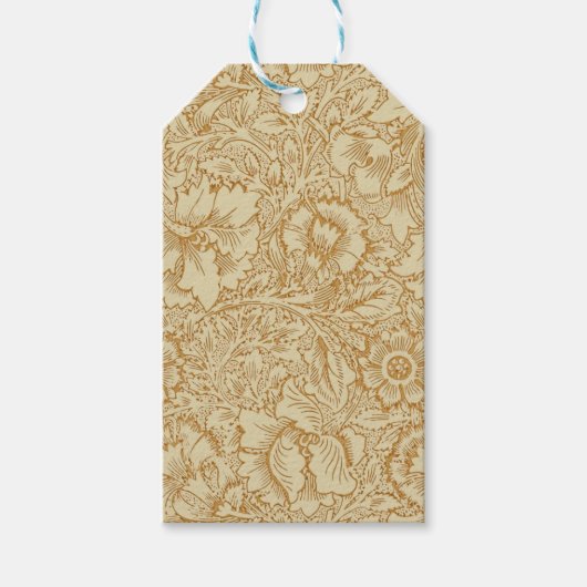 William Morris Poppy Floral Wallpaper Geschenkanhänger (Vorderseite)