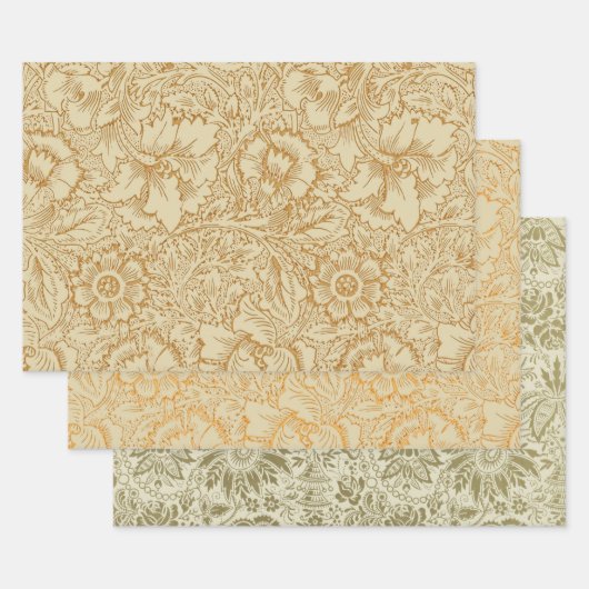 William Morris Poppy Floral Wallpaper Geschenkpapier Set (Set)