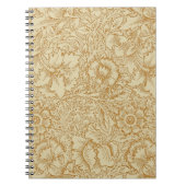 William Morris Poppy Floral Wallpaper Notizblock (Vorderseite)
