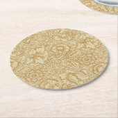 William Morris Poppy Floral Wallpaper Runder Pappuntersetzer (Angewinkelt)