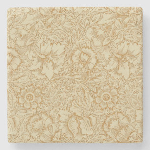 William Morris Poppy Floral Wallpaper Steinuntersetzer