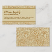 William Morris Poppy Floral Wallpaper Visitenkarte (Vorne/Hinten)