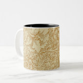 William Morris Poppy Floral Wallpaper Zweifarbige Tasse (Vorderseite Links)