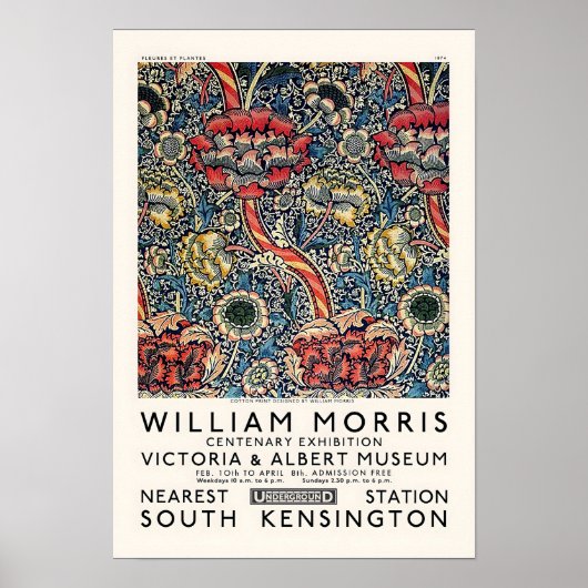 WILLIAM MORRIS Print, Victoria and Albert Museum  Poster (Vorne)