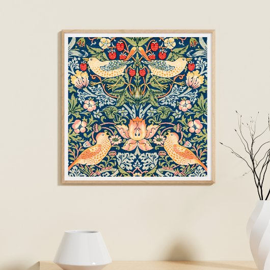 William Morris quadratisches Poster Strawberry