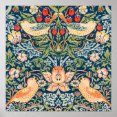 William Morris quadratisches Poster Strawberry (Vorne)