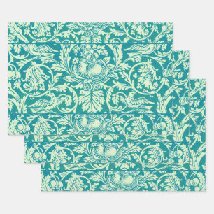 William Morris Queen Vintage Vogel & Floral Klassi Geschenkpapier Set