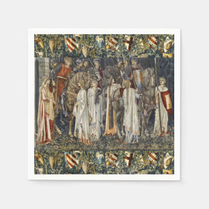 William Morris Quest for Holy Grail:Schild Wald Serviette