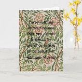 William Morris Quote Karte (Gelbe Blume)