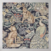 William Morris Rabbit, Peacock und Fox Poster (Vorne)