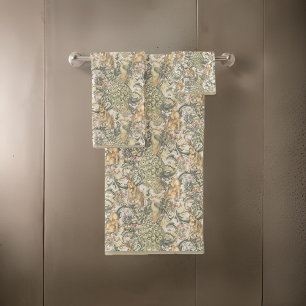 William * Morris Rabbit Wolf Peacock Verlasst Hand Badhandtuch Set