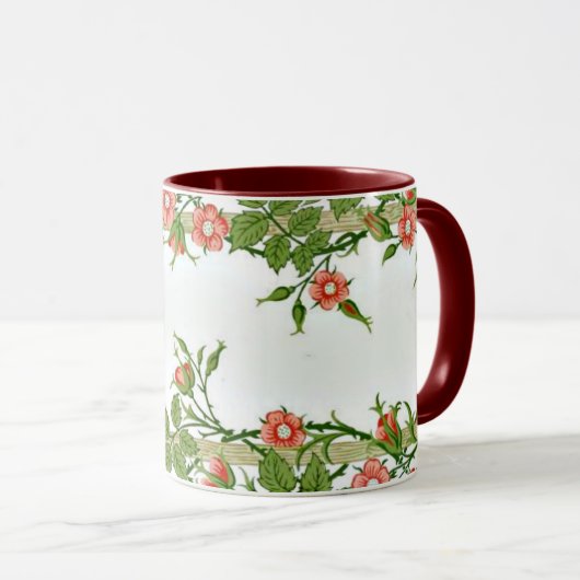 William Morris - Rambler Rose Dekorative Kunst Tasse (VorderseiteRechts)