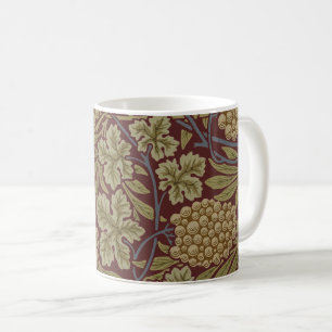 William Morris Rebe Weinranke Rot Grün Kunst Kaffeetasse