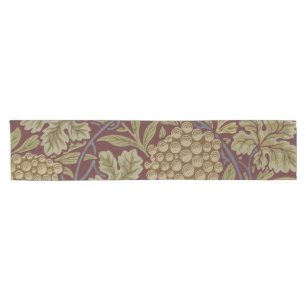 William Morris Rebe Weinranke Rot Grün Kunst Kurzer Tischläufer