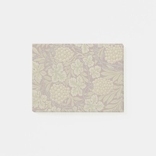 William Morris Rebe Weinranke Rot Grün Kunst Post-it Klebezettel (Vorderseite)