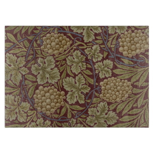William Morris Rebe Weinranke Rot Grün Kunst Schneidebrett