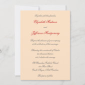 William Morris Red Blätter Wedding Invitation Einladung (Vorderseite)