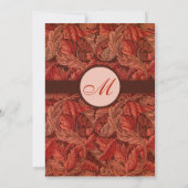 William Morris Red Blätter Wedding Invitation Einladung (Rückseite)