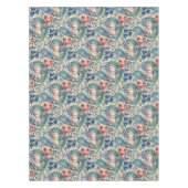 William Morris Red Blue Aquamarin Floral Pattern Tischdecke (Vorderseite)