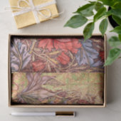 William Morris RED BLUME Tissue Paper Seidenpapier (Geschenk)