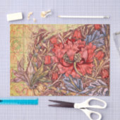 William Morris RED BLUME Tissue Paper Seidenpapier (Handwerk)