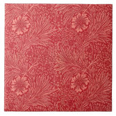 William Morris Red Marigold Pattern Fliese (Vorderseite)