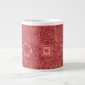 William Morris Red Marigold Pattern mit Initial Jumbo-Tasse (Vorderseite)