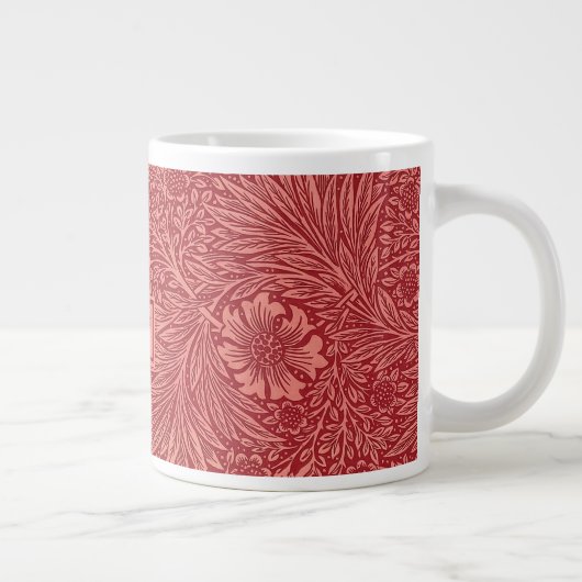 William Morris Red Marigold Pattern mit Initial Jumbo-Tasse (Rechts)