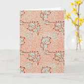 William Morris RED PATTERN Faltkarte Karte (Gelbe Blume)