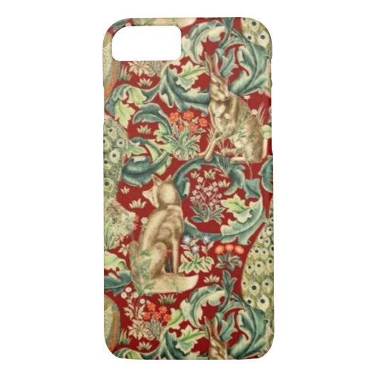 William Morris Red Pattern Forest Case-Mate iPhone Hülle (Rückseite)