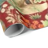 William Morris Red Pattern Forest Geschenkpapier (Rolleneckpunkt)