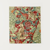 William Morris Red Pattern Forest Wandteppich (Vorderseite)