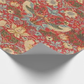 William Morris Red Strawberry Thief Geschenkpapier (Ecke)