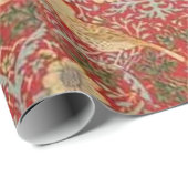 William Morris Red Strawberry Thief Geschenkpapier (Rolleneckpunkt)