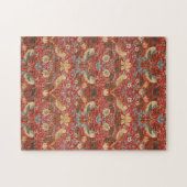 William Morris Red Strawberry Thief Puzzle (Horizontal)