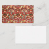 William Morris Red Strawberry Thief Visitenkarte (Vorne/Hinten)