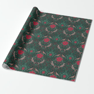 William Morris Rentier Weihnachtsdamast Geschenkpapier