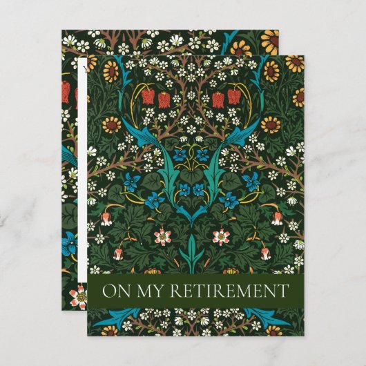 WILLIAM MORRIS RETIREMENT PARTY EINLADUNG (Vorne/Hinten)