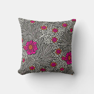 William Morris-Ringelblume, Graues/Grau und Weiß Kissen