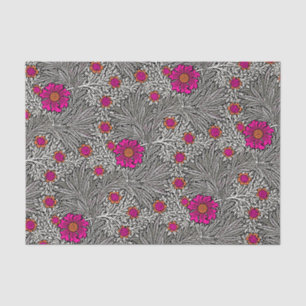 William Morris-Ringelblume, Graues/Grau und Weiß Seidenpapier