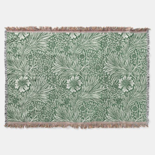William Morris Ringelblume grün floral Blume Decke (Vorderseite)