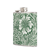 William Morris Ringelblume grün floral Blume Flachmann (Links)