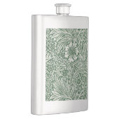 William Morris Ringelblume grün floral Blume Flachmann (Rechts)