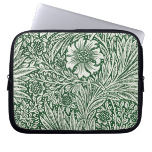 William Morris Ringelblume grün floral Blume Laptopschutzhülle