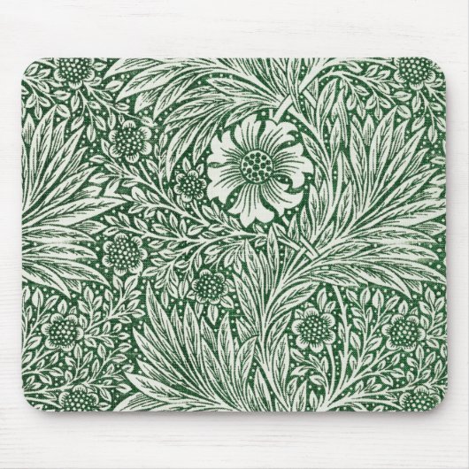 William Morris Ringelblume grün floral Blume Mousepad (Vorne)