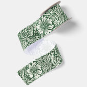 William Morris Ringelblume grün floral Blume Satinband (Rückseite)